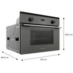 Kit Brastemp de Embutir Forno Elétrico 47L+Micro-ondas 32L Cinza e Preto 220V