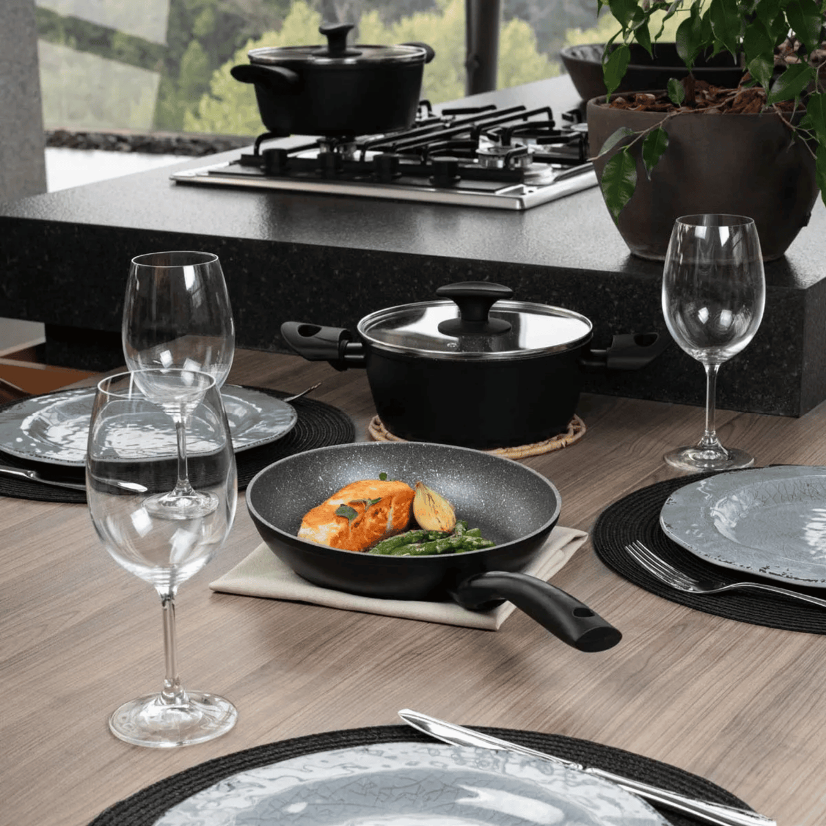 Frigideira Ceramic Life Brinox Orion Indução 28cm Preto