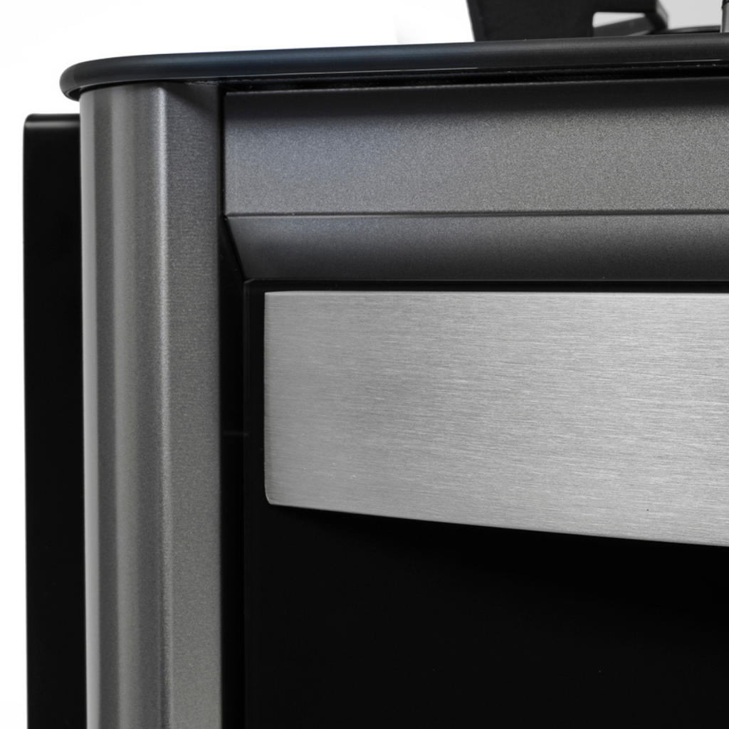 Fogão 4 Bocas Fischer de Embutir Gran Cheff Mesa de Vidro com Dourador 32750 Preto e Silver 220V