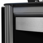 Fogão 4 Bocas Fischer de Embutir Gran Cheff Mesa de Vidro com Dourador 32750 Preto e Silver 220V