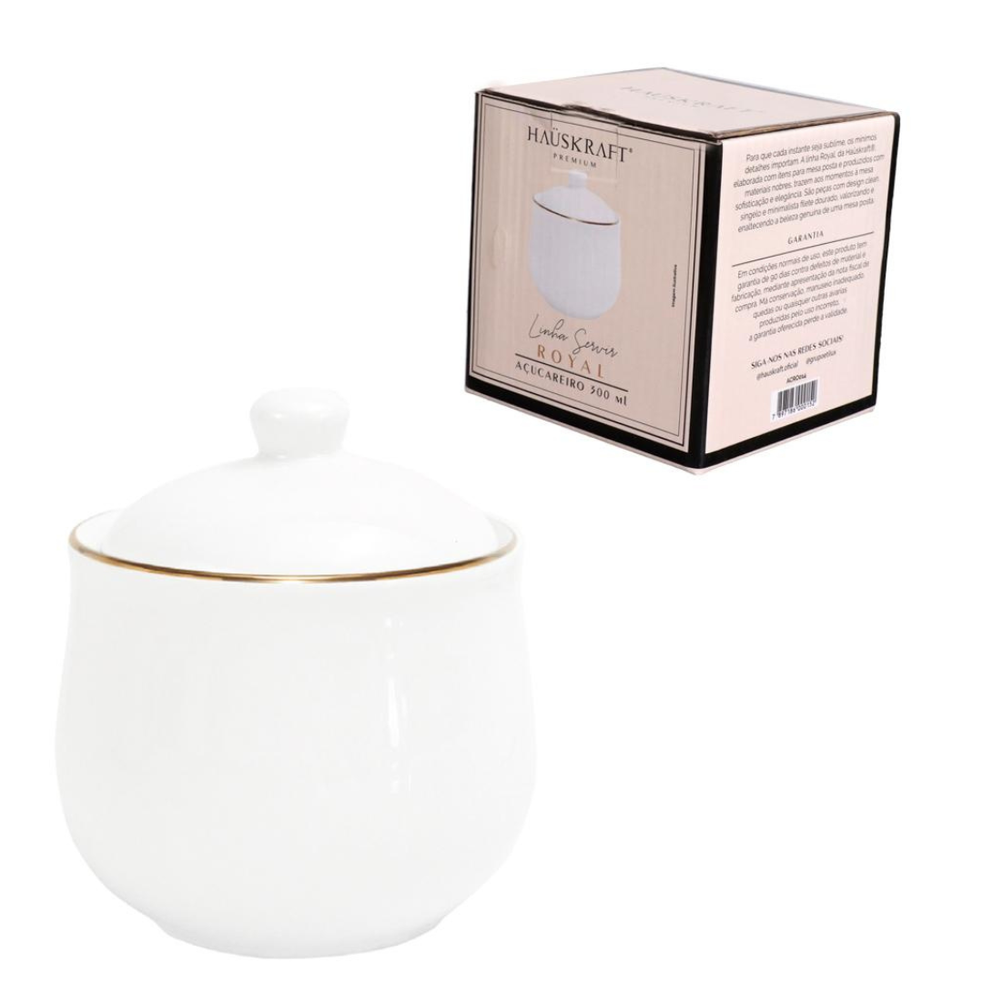 Açucareiro de Porcelana Etilux Roya Brbd 300ml