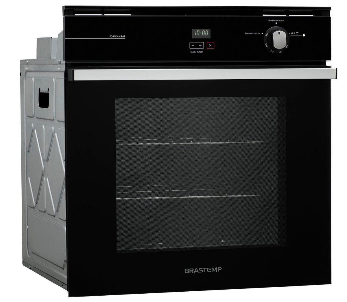 Kit Brastemp de Embutir Forno à Gás 84L BOA84AE + Micro-ondas 32L BM146AE Preto 220V