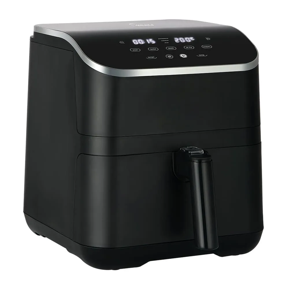 Fritadeira Elétrica Sem Óleo Air Fryer 5,5L Midea GrandGourmet Digital Preto 220V