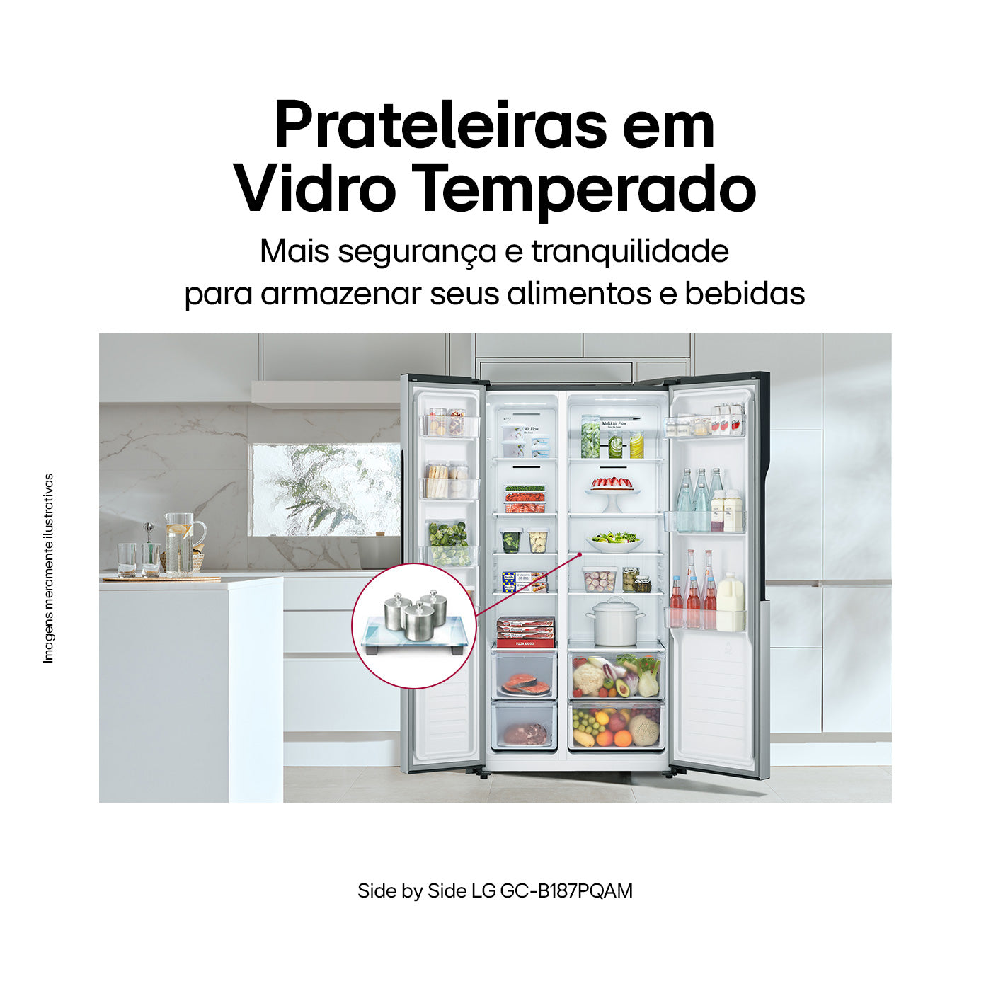 Refrigerador LG 519L Side By Side Inverter Inox 220V