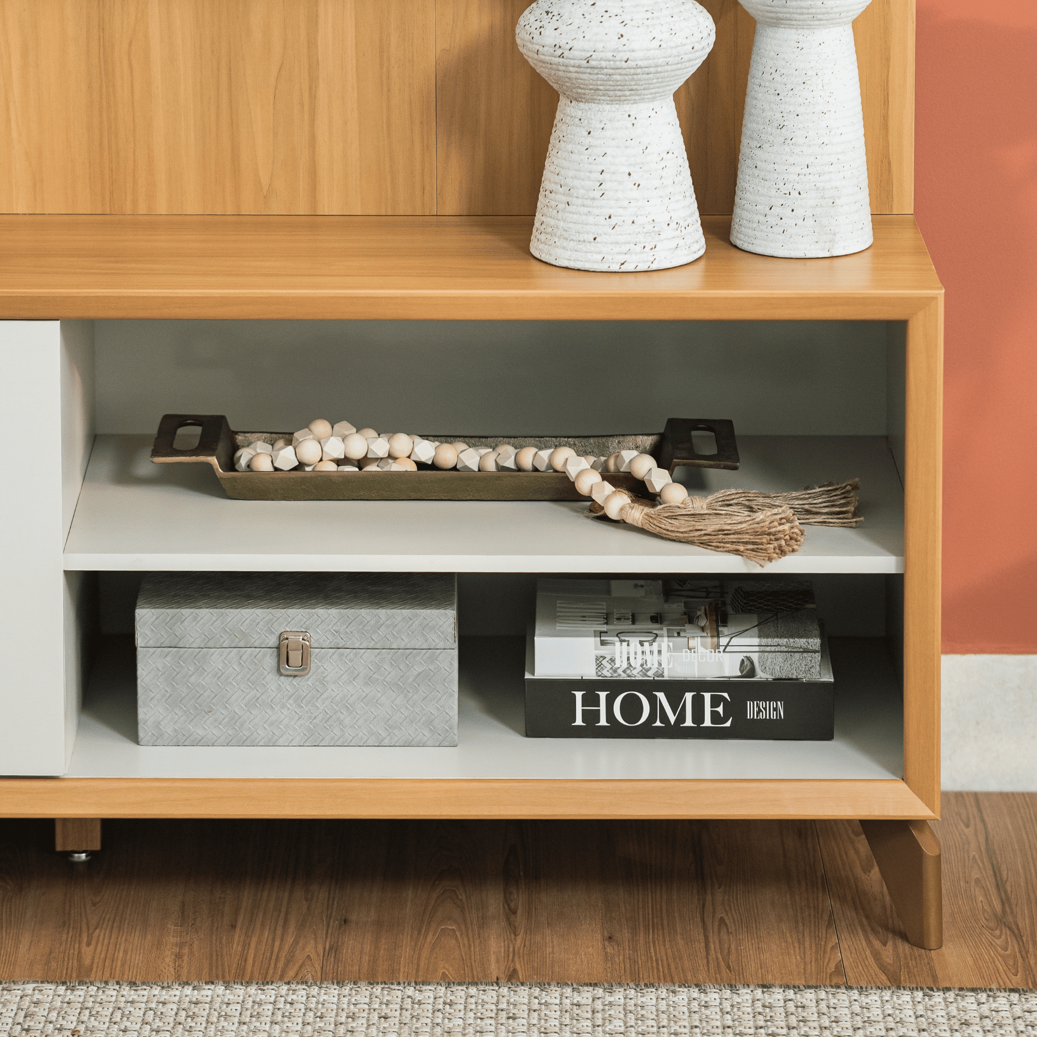 Home Valença Linea 162cm Jequitiba e Off White
