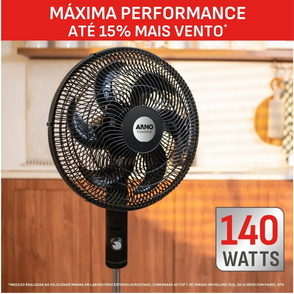 Ventilador de Coluna Arno 40cm VE2C Essential Preto 220V