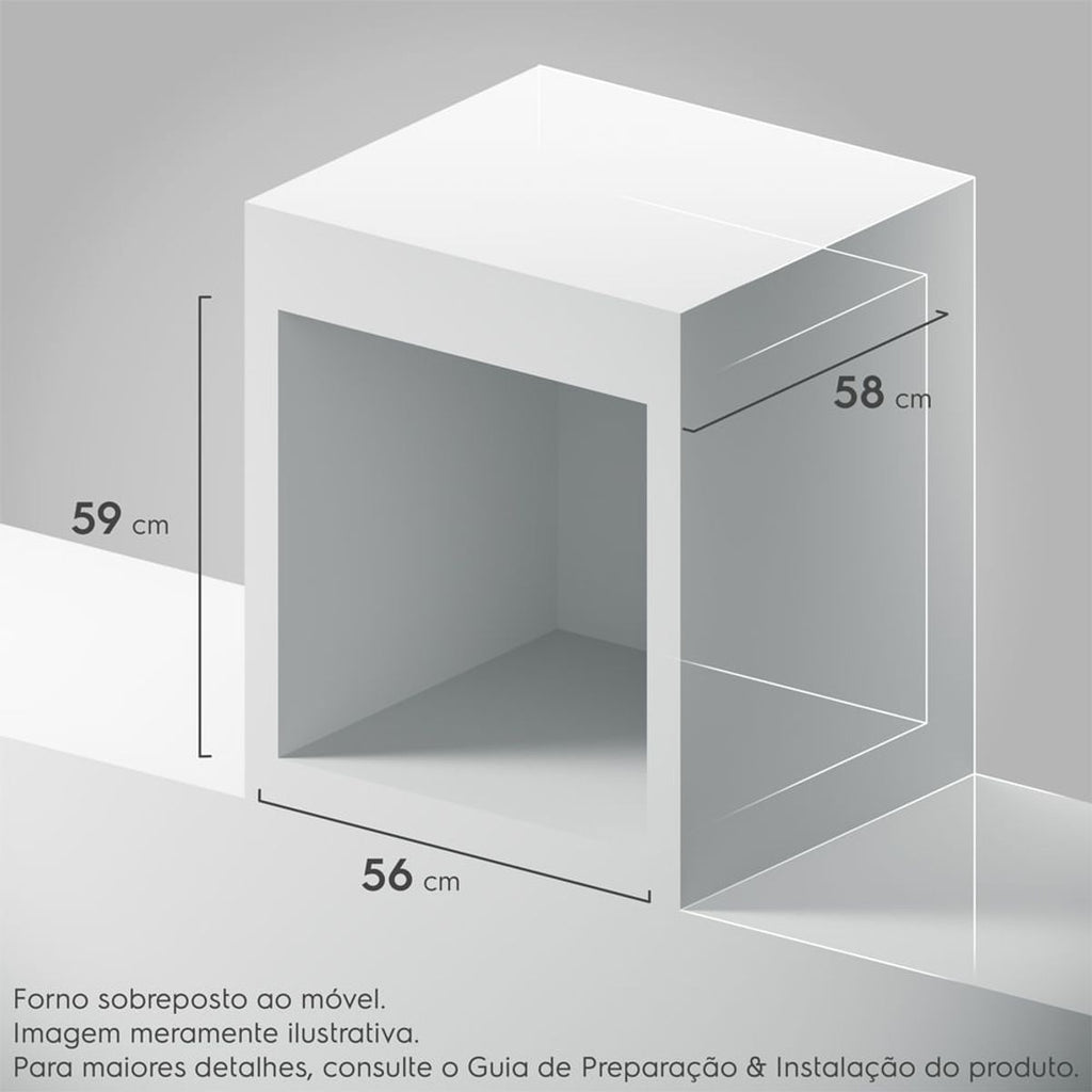 Forno de Embutir Elétrico Electrolux 80L OE8EH Efficient Com Convecção PerfectCook 360 e Grill Preto 220V