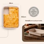 Assadeira Brinox Ceramic Life Bakeware Retangular Antiaderente Vanilla