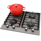 Cooktop à Gás Fischer 4 Bocas Platinium Prime Inox Bivolt