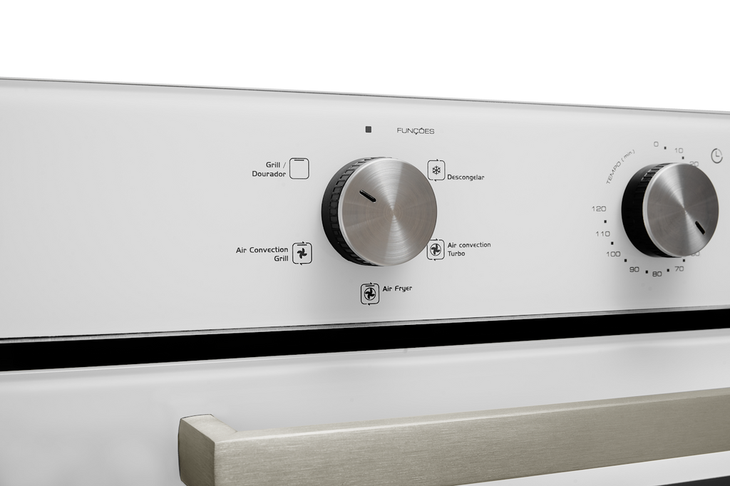 Kit Fischer de Embutir Forno Elétrico 50 Litros Infinity+Micro-ondas 25 Litros Fit Line Branco 220V