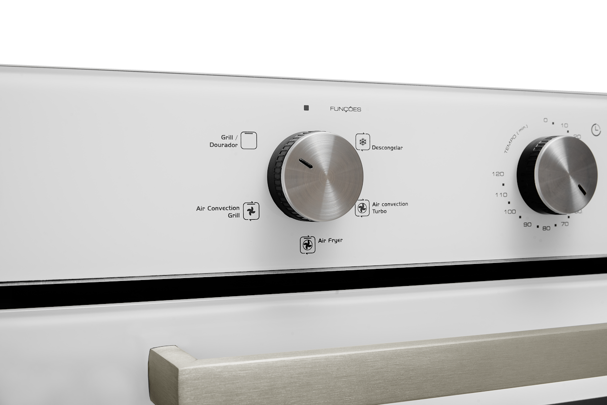 Kit Fischer de Embutir Forno Elétrico 50 Litros Infinity+Micro-ondas 25 Litros Fit Line Branco 220V