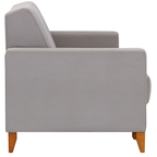 Sofá Living MH4219 180cm Herval 2 assentos Base Madeira Cinza Claro