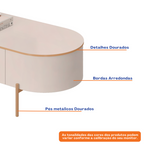 Mesa de Centro Celena 107cm DJ Móveis 1 Gaveta