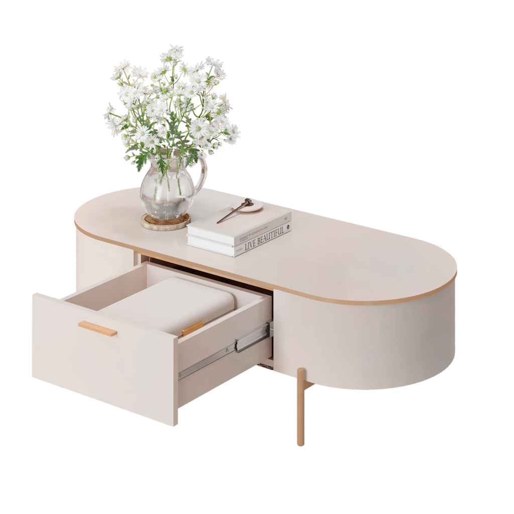 Mesa de Centro Celena 107cm DJ Móveis 1 Gaveta