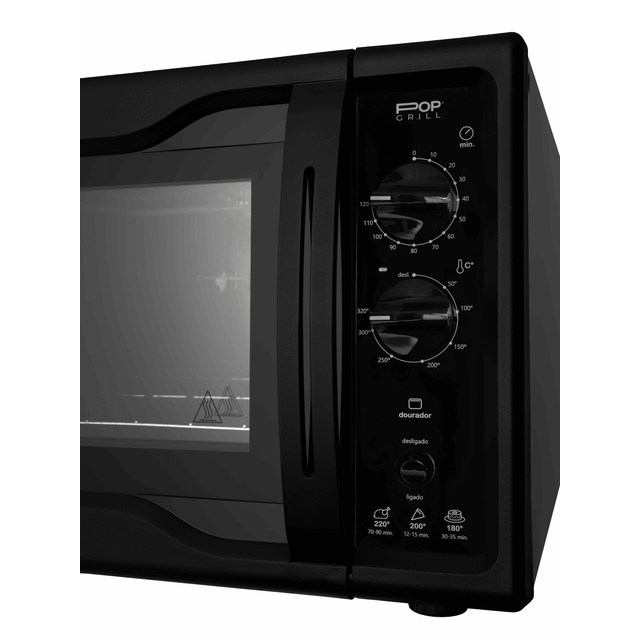 Forno de Mesa Elétrico Fischer 44L Pop Grill 34313-94809 Preto 220V