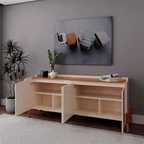 Balcão Buffet Studio Imcal 171cm 4 Portas Off White e Nature
