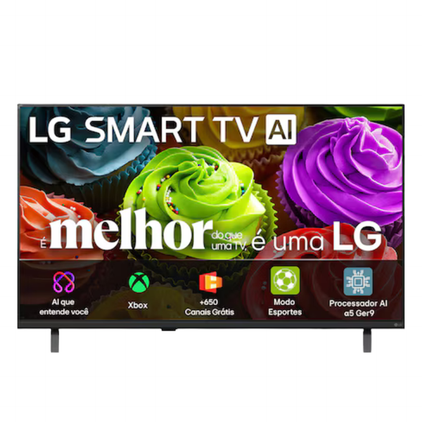 Smart TV LED 32" HD LG webOS AI 32LB650 Preto 220V
