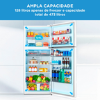 Refrigerador Midea 473L Duplex Inverter Branco Bivolt