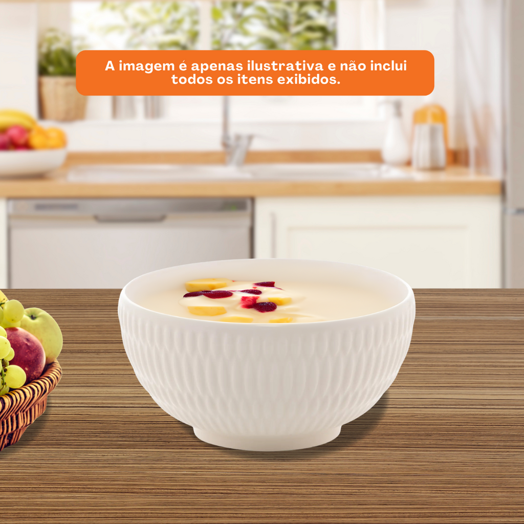 Bowl de Porcelana Rojemac New Bone Toledo 15,2cm x 7,2cm Branco
