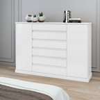 Cômoda Vedra 173cm Lopas 7 Gavetas 2 Portas Branco
