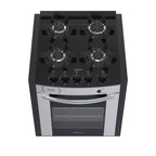 Fogão 4 Bocas Venax de Embutir Gaudi Prisma Vitreo Grades Individuais Inox Bivolt