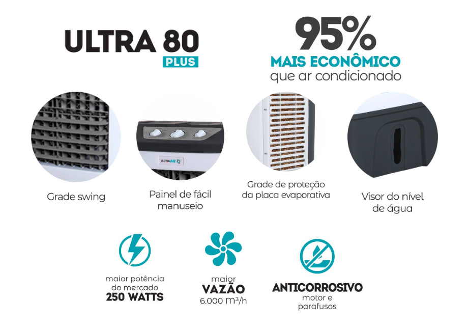 Climatizador de Ar UltraAr Ultra 80 Plus 220V