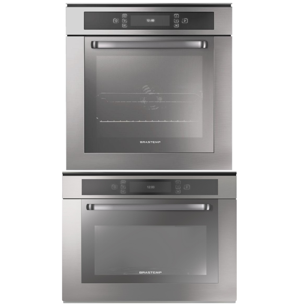 Kit Brastemp Gourmand de Embutir Forno Elétrico 67L+Micro-ondas 40L com Grill Inox 220V