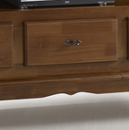 Rack Rústico 150cm Linz 60501 3 Gavetas 100% Madeira Maciça Imbuia