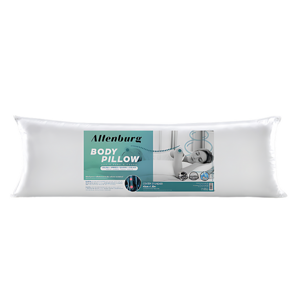 Travesseiro Altenburg Body Pillow 40cmx130cm Branco
