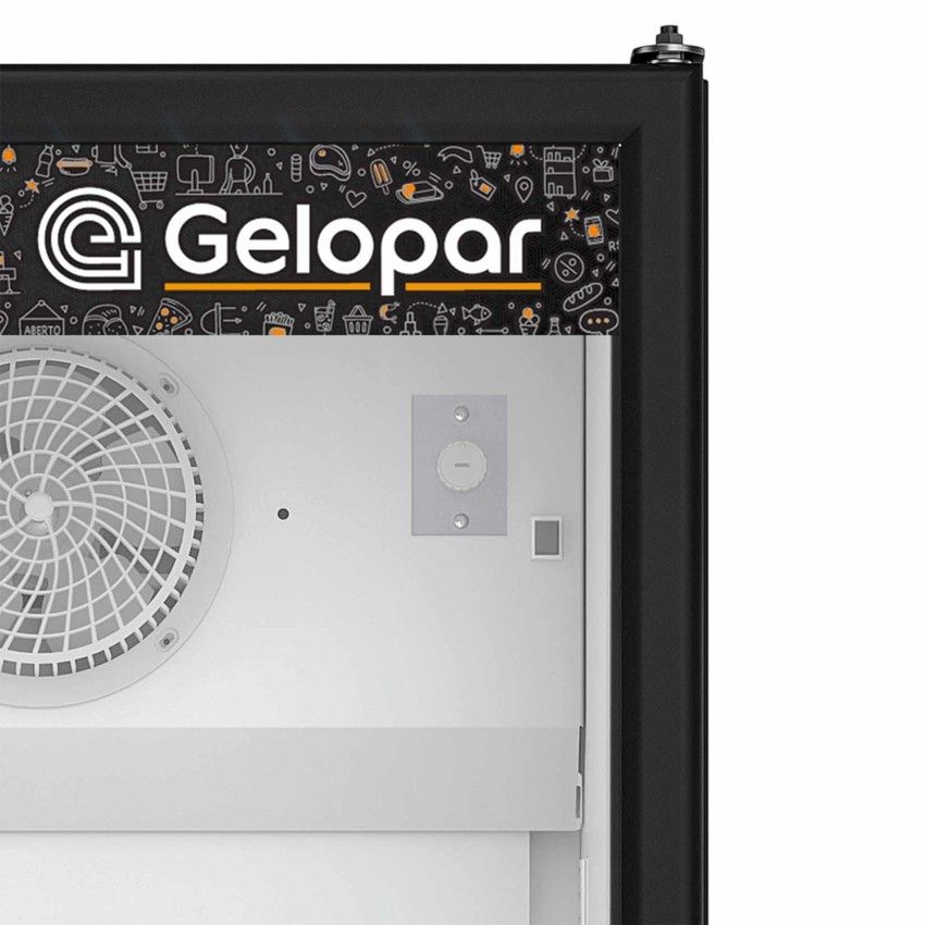 Expositora Vertical de Bebidas Gelopar 410L Porta de Vidro GPTU-40 EL PR 220V