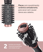 Escova de cabelo Rotativa Agratto Della 1200/1000W Bivolt
