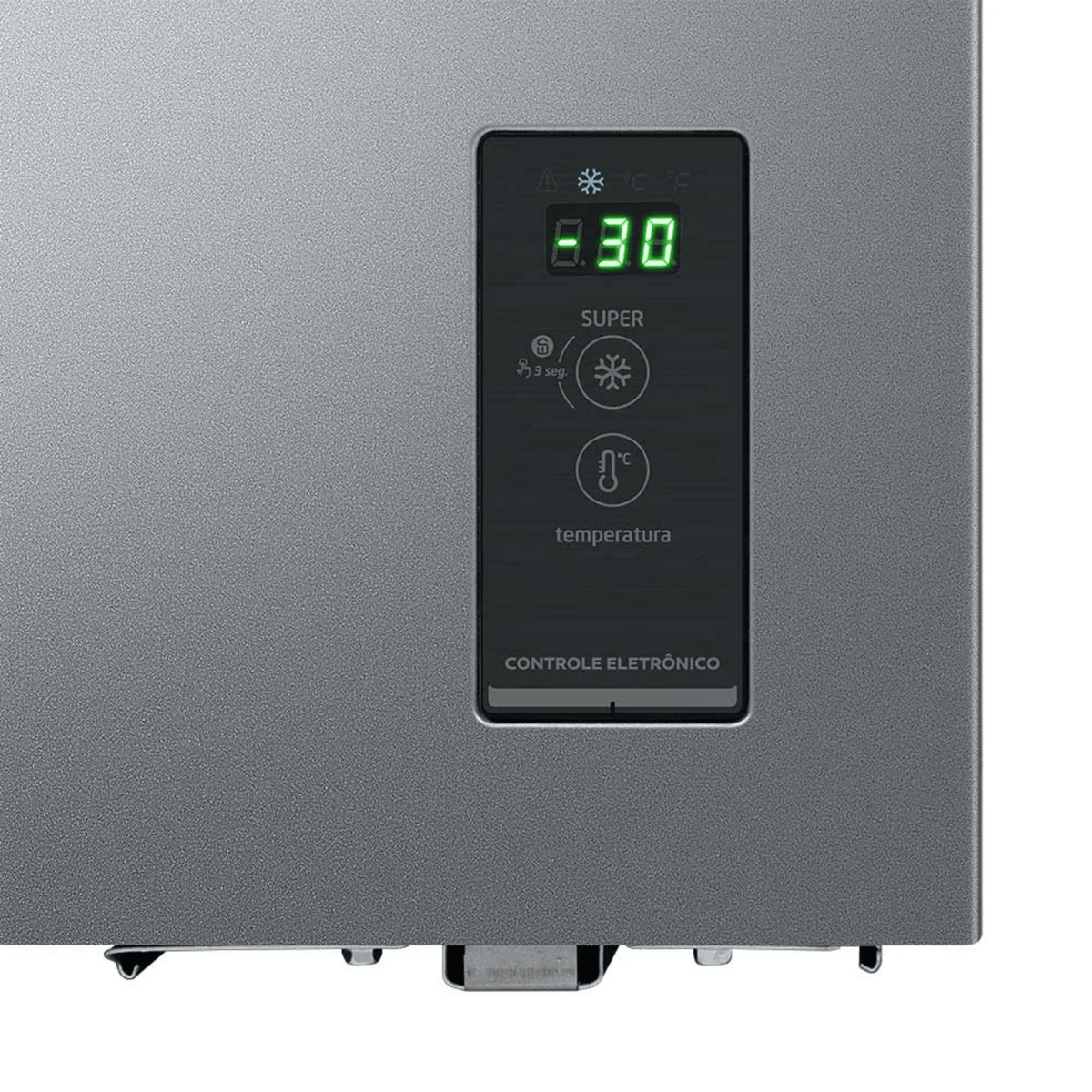 Freezer Horizontal Midea 234L MDRC321FFA Inverter Iluminação em LED Prata Bivolt