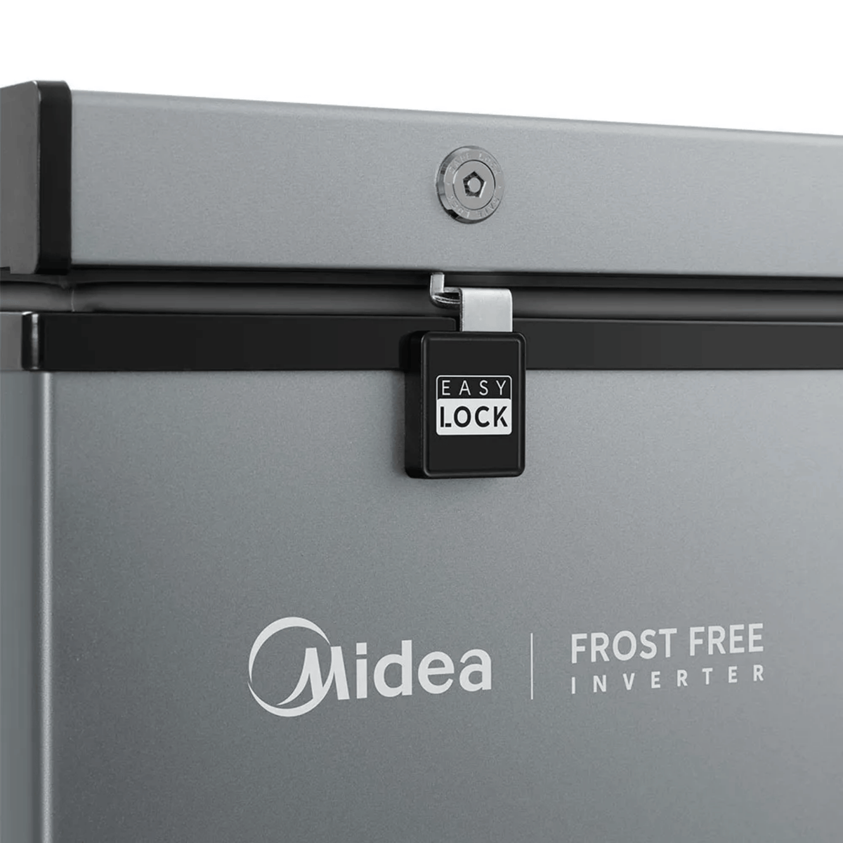 Freezer Horizontal Midea 234L MDRC321FFA Inverter Iluminação em LED Prata Bivolt