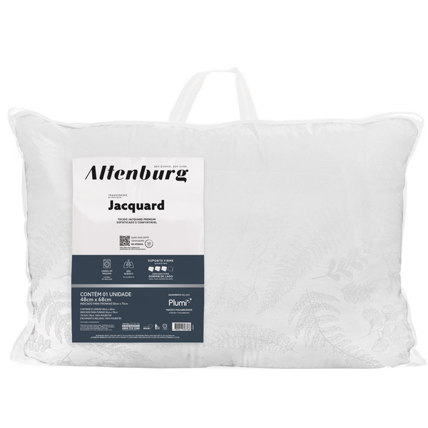 Travesseiro Altenburg 48x68 Jacquard Vênus Branco