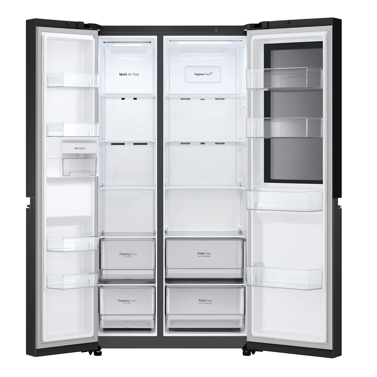 Refrigerador LG 647L Side By Side InstaView Inverter Black Inox 220V