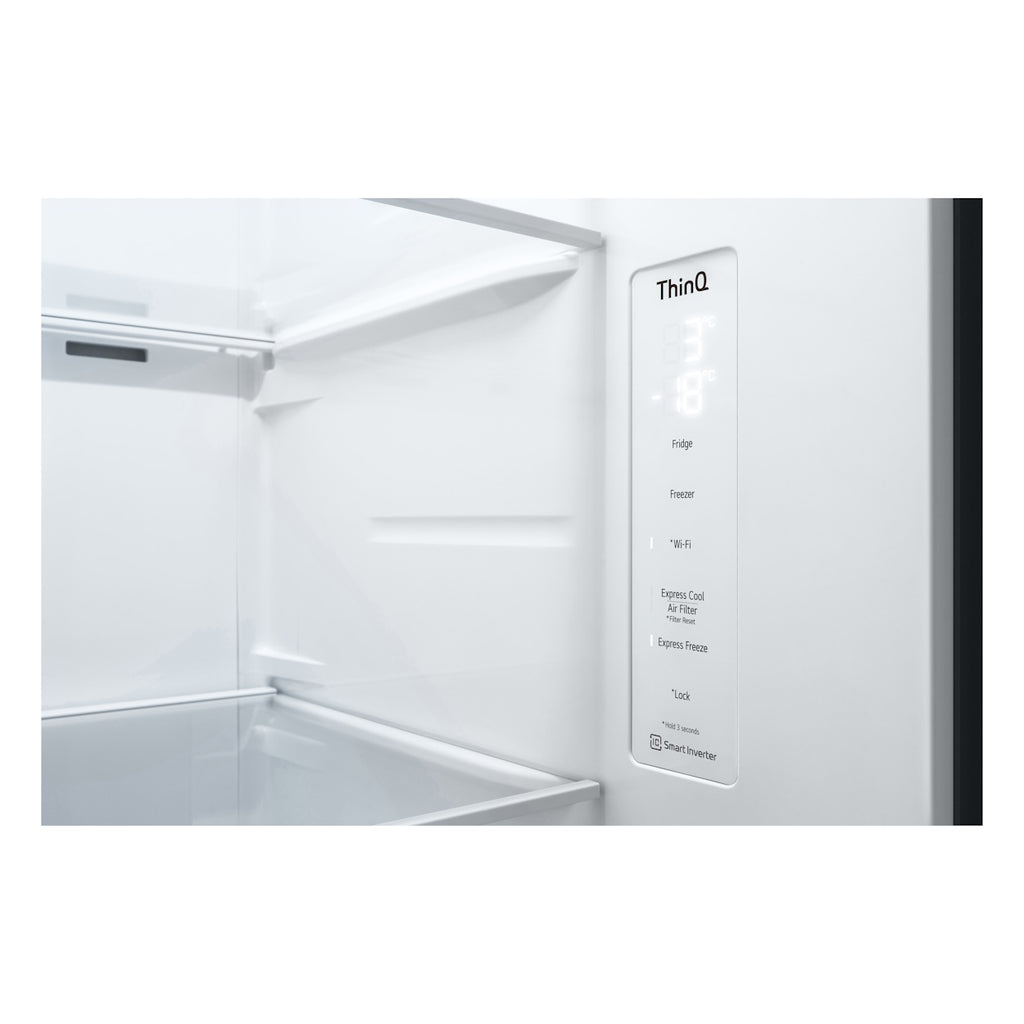 Refrigerador LG 647L Side By Side InstaView Inverter Black Inox 220V