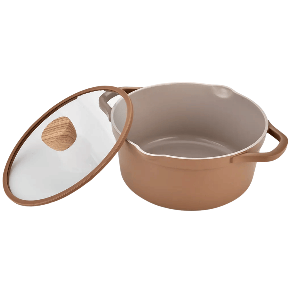 Jogo de Panelas Ceramic Life Brinox 5 Peças Indução Duna Terracota