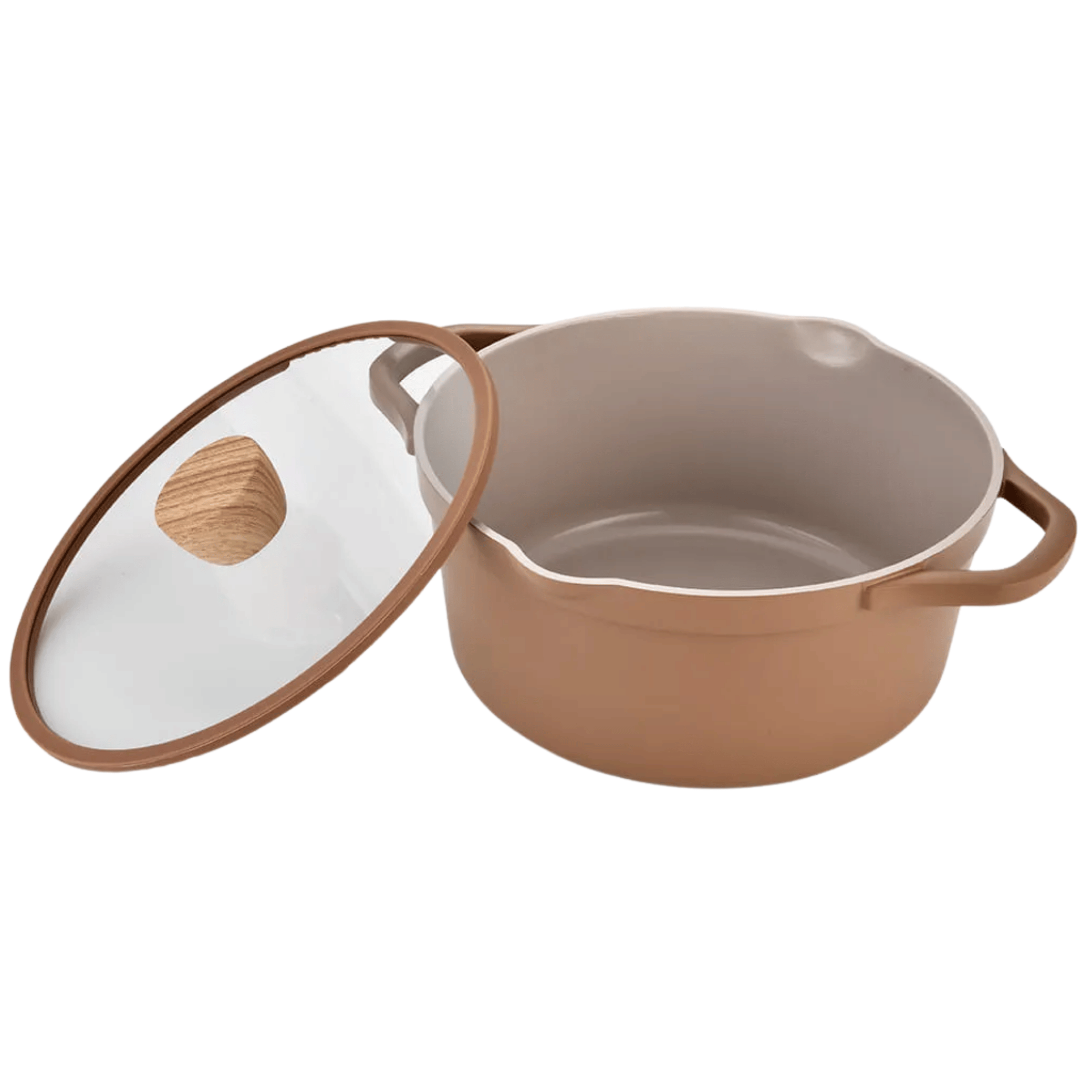 Jogo de Panelas Ceramic Life Brinox 5 Peças Indução Duna Terracota