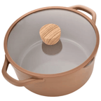 Jogo de Panelas Ceramic Life Brinox 5 Peças Indução Duna Terracota