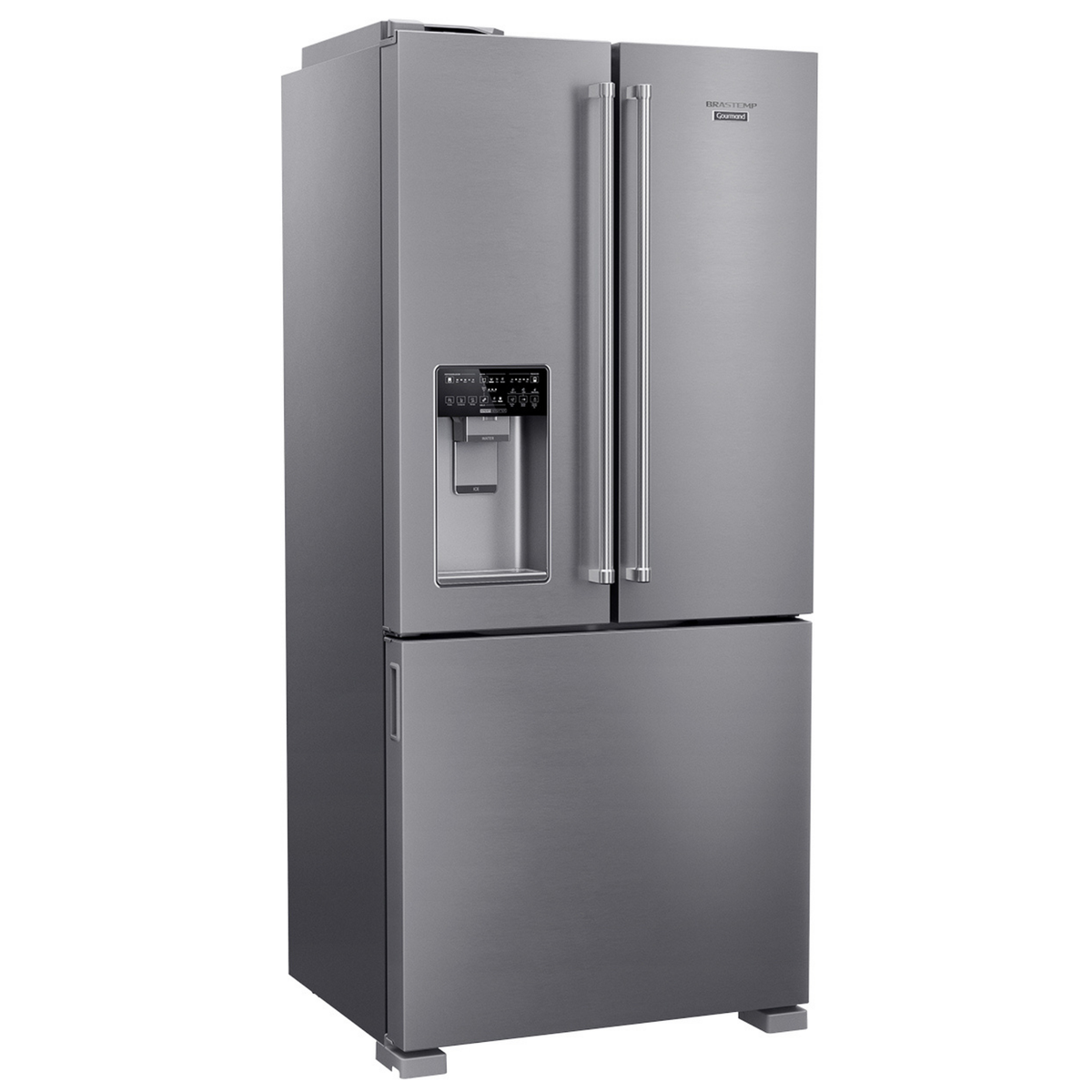 Refrigerador Brastemp 544L BRH86M French Door Gourmand Inverter Água e Gelo na Porta Inox 220V