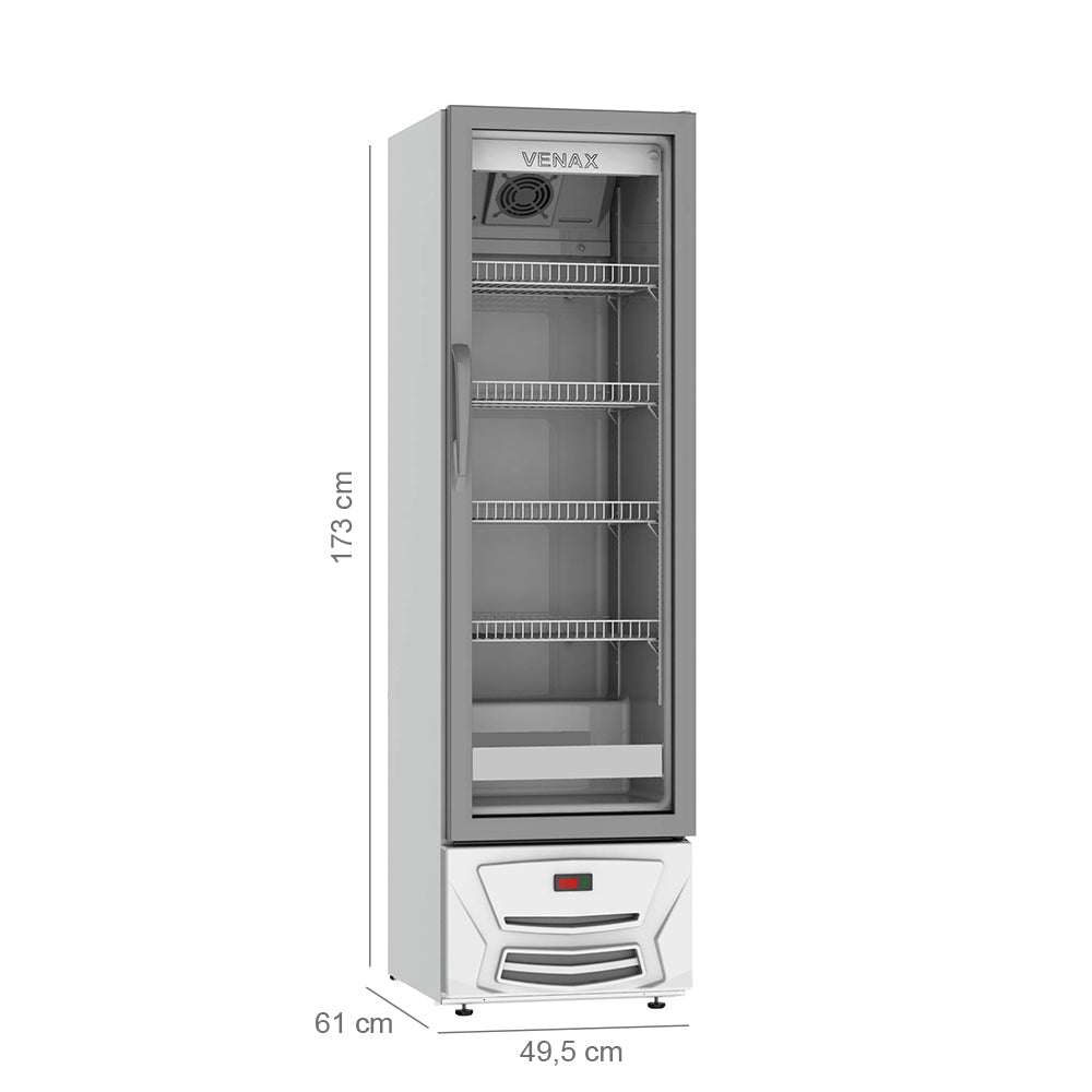 Expositora de Bebidas Venax VVCD 200 Litros com Porta em Vidro Duplo Branco 220V