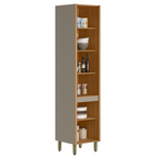 Armário Paneleiro Allure Linea 50cm 2 Portas Jequitibá e Gris