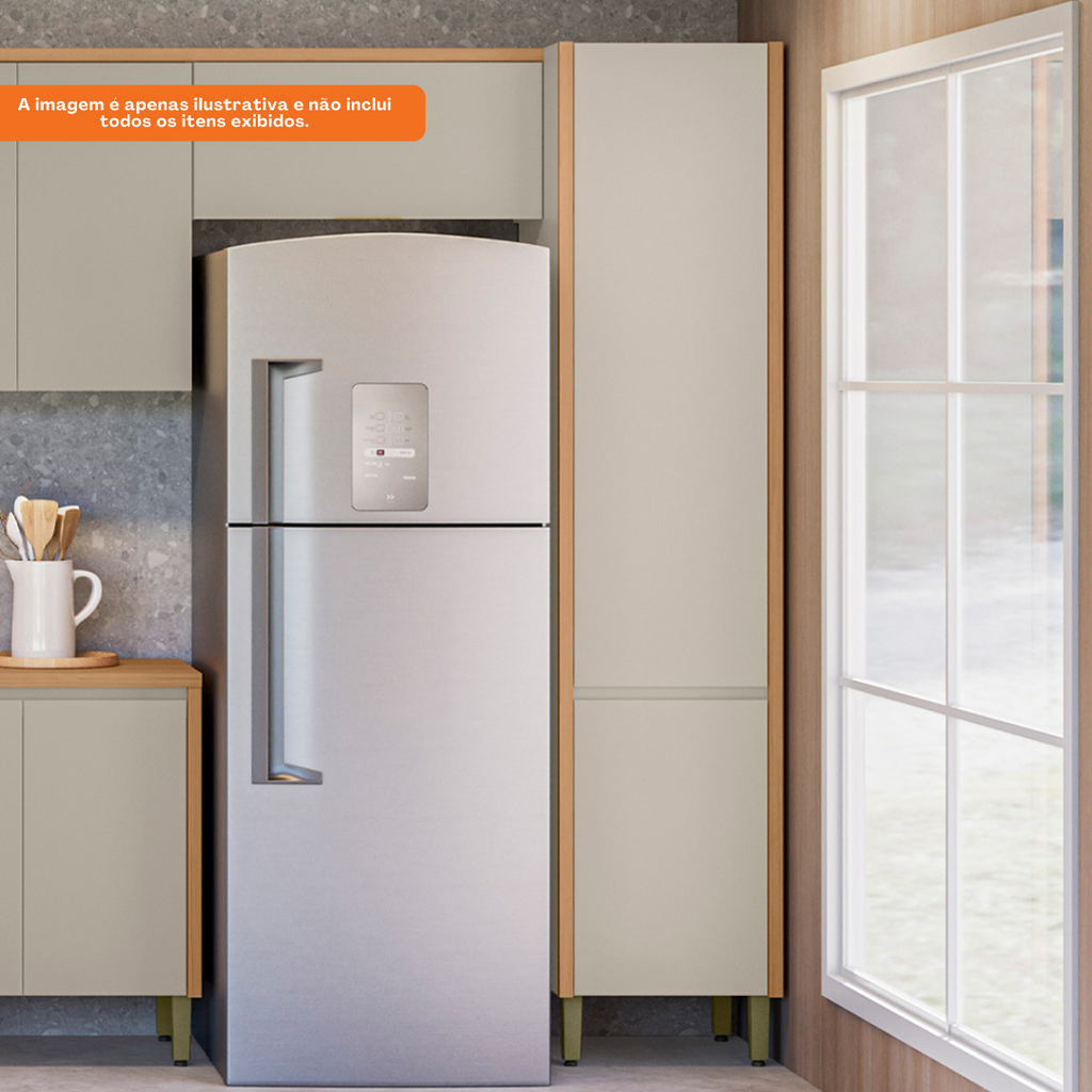 Armário Paneleiro Allure Linea 50cm 2 Portas Jequitibá e Gris