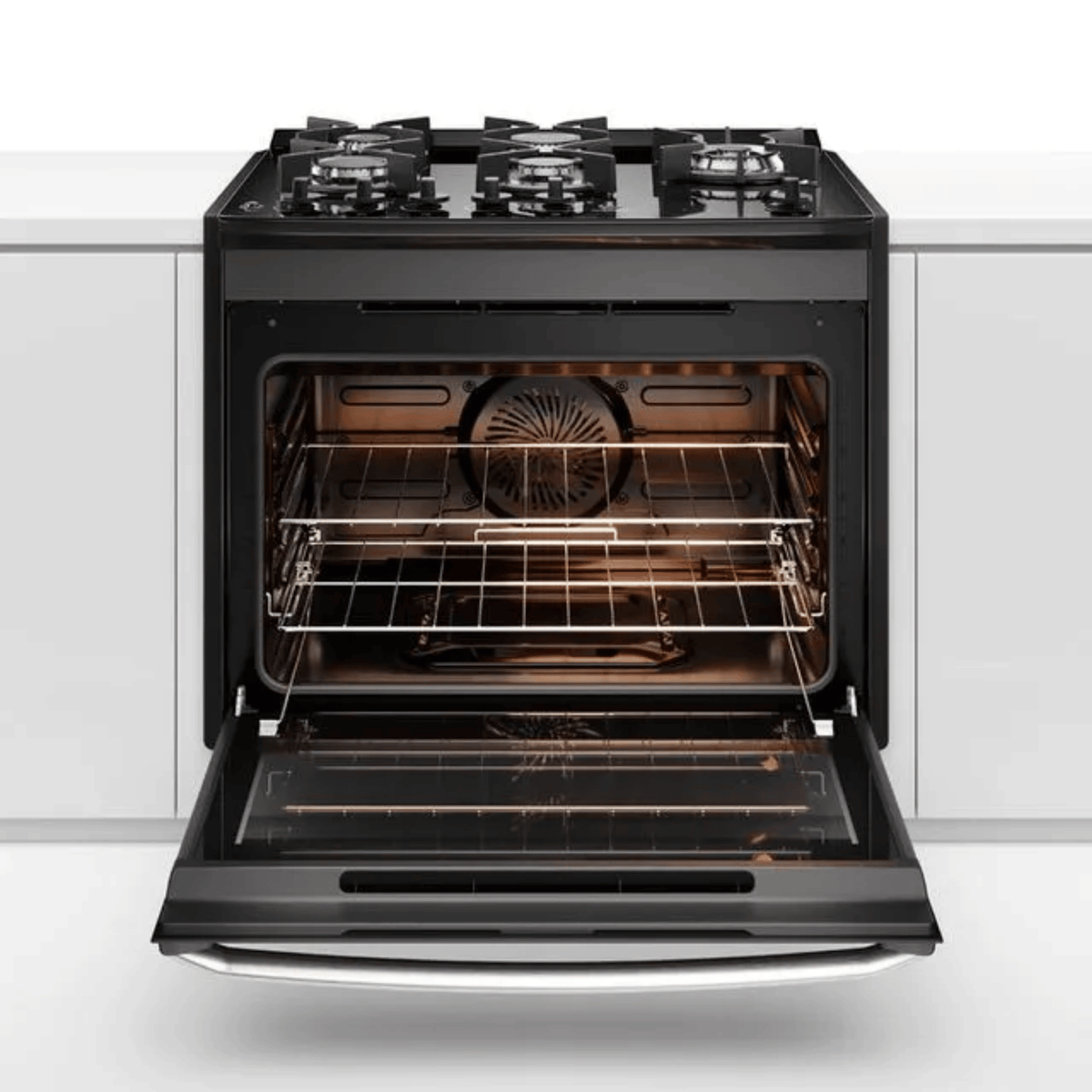 Fogão de Embutir 5 Bocas Electrolux Experience FE5EB com Mesa de Vidro Grill e PerfectCook360 Preto 220V