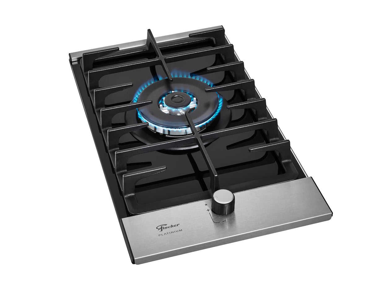 Cooktop a Gás Fischer 1 Boca Platinium Trempe em Ferro Fundido Bivolt