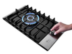 Cooktop a Gás Fischer 1 Boca Platinium Trempe em Ferro Fundido Bivolt