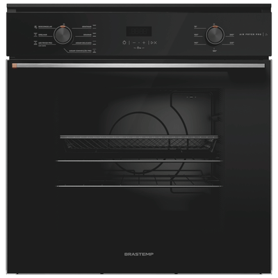 Forno de Embutir Elétrico Brastemp 84L BOX84AE com Air Fryer Pro Preto 220V