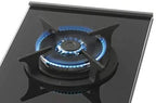 Cooktop à Gás Fischer 1 Boca Platinium Tripla chama Trempe em Ferro Fundido 27348-60651 Vidro Preto Bivolt