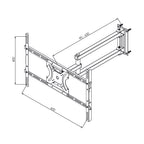 Suporte de Parede Articulado Brasforma SBRP2440 para TVs de 23 até 70"