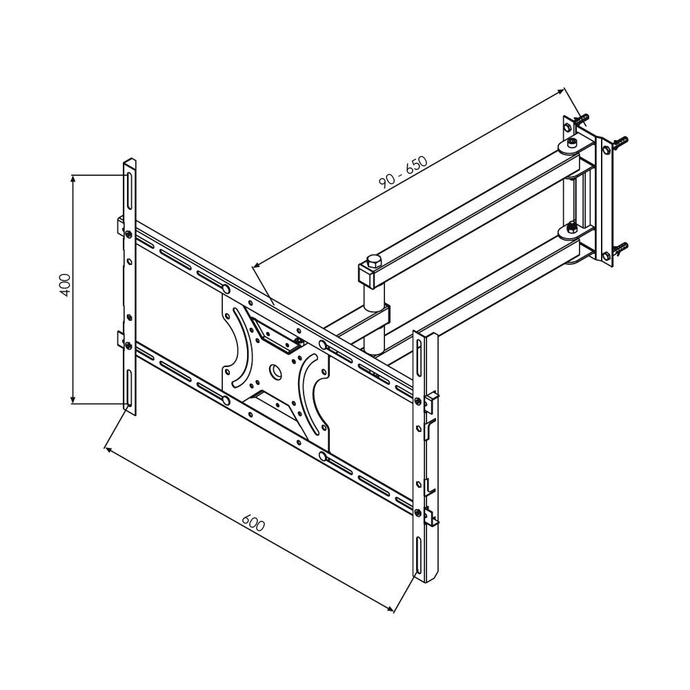 Suporte de Parede Articulado Brasforma SBRP2440 para TVs de 23 até 70"